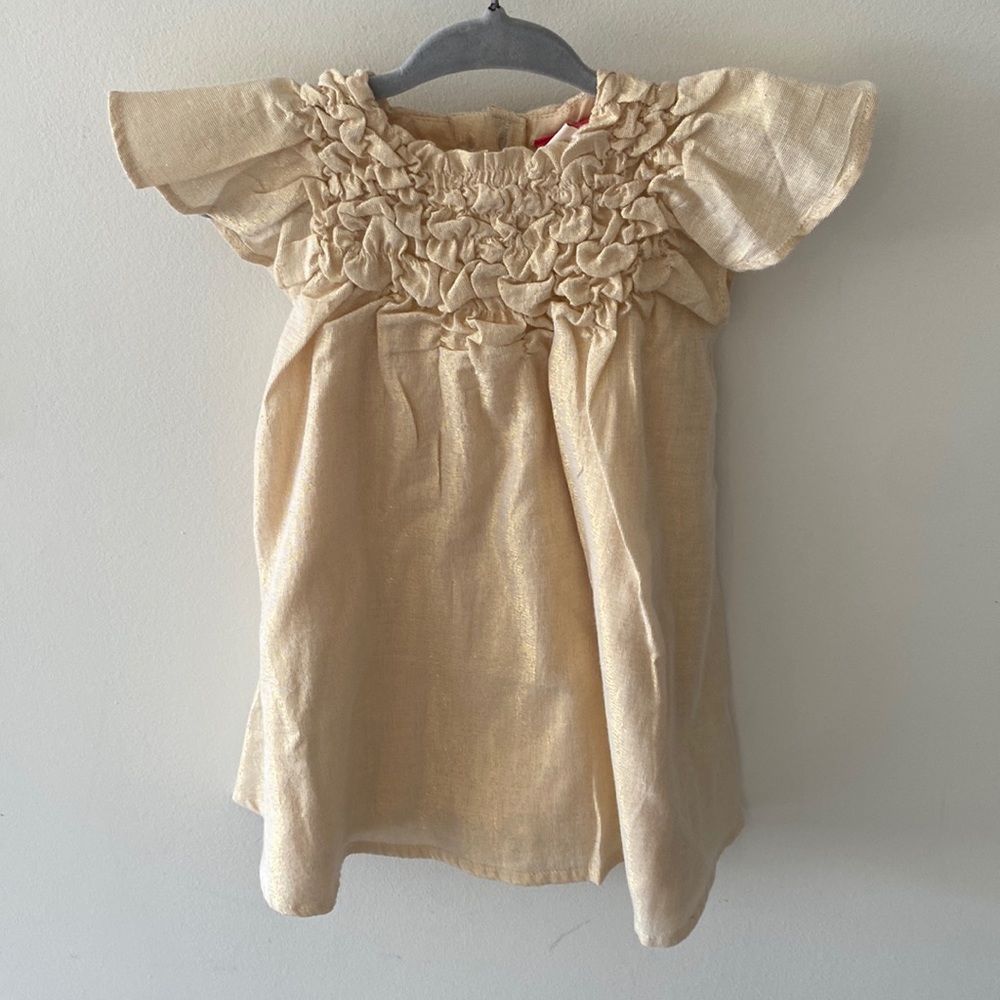 NWT Ruby and Bloom gold baby Dress